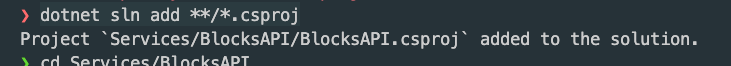 Add Project to the solution
